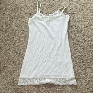 White Long Lace Tank Top